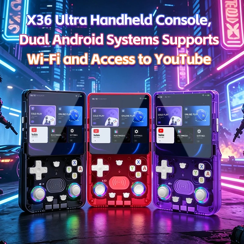 Retro Gaming Youtubers - Console portable rétro X36Ultra, Android 10.0,
