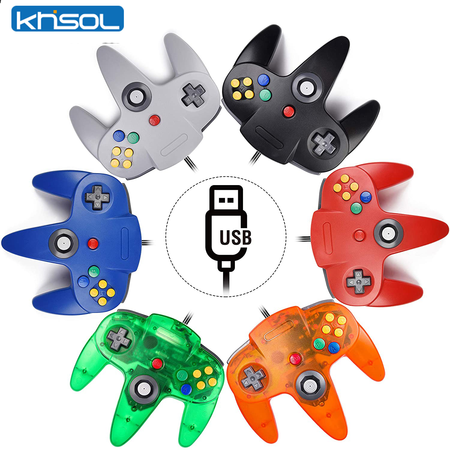 Retro Gaming Nintendo - N64 contrôleur classique USB filaire télécommande