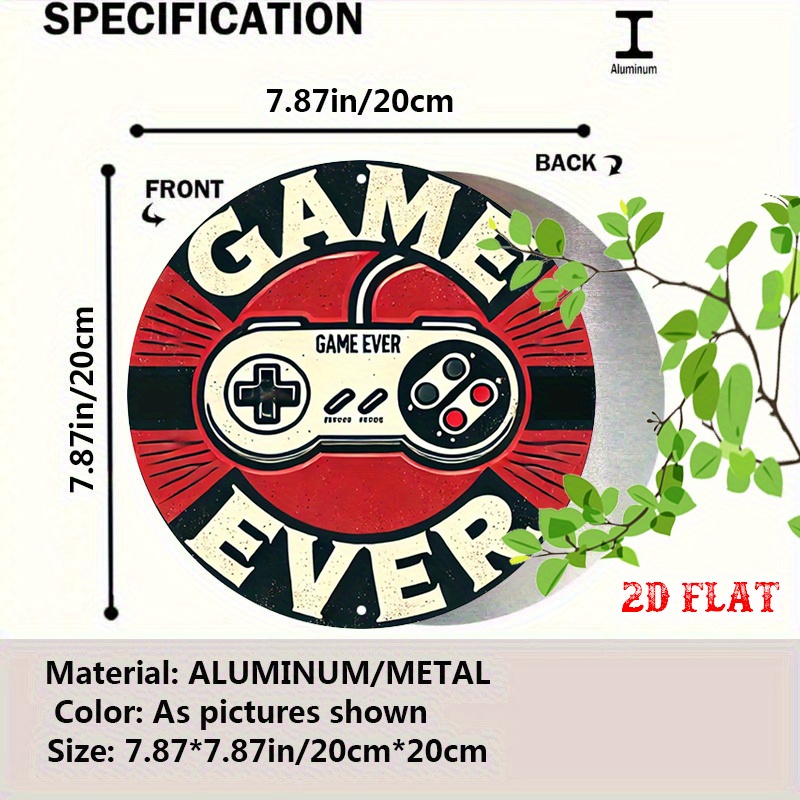 Panneau en aluminium rond rétr - Retro Gaming Us avis et prix