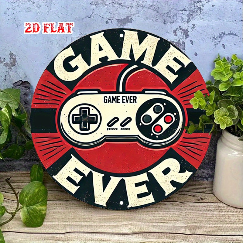 Panneau en aluminium rond rétr - Retro Gaming Us avis et prix